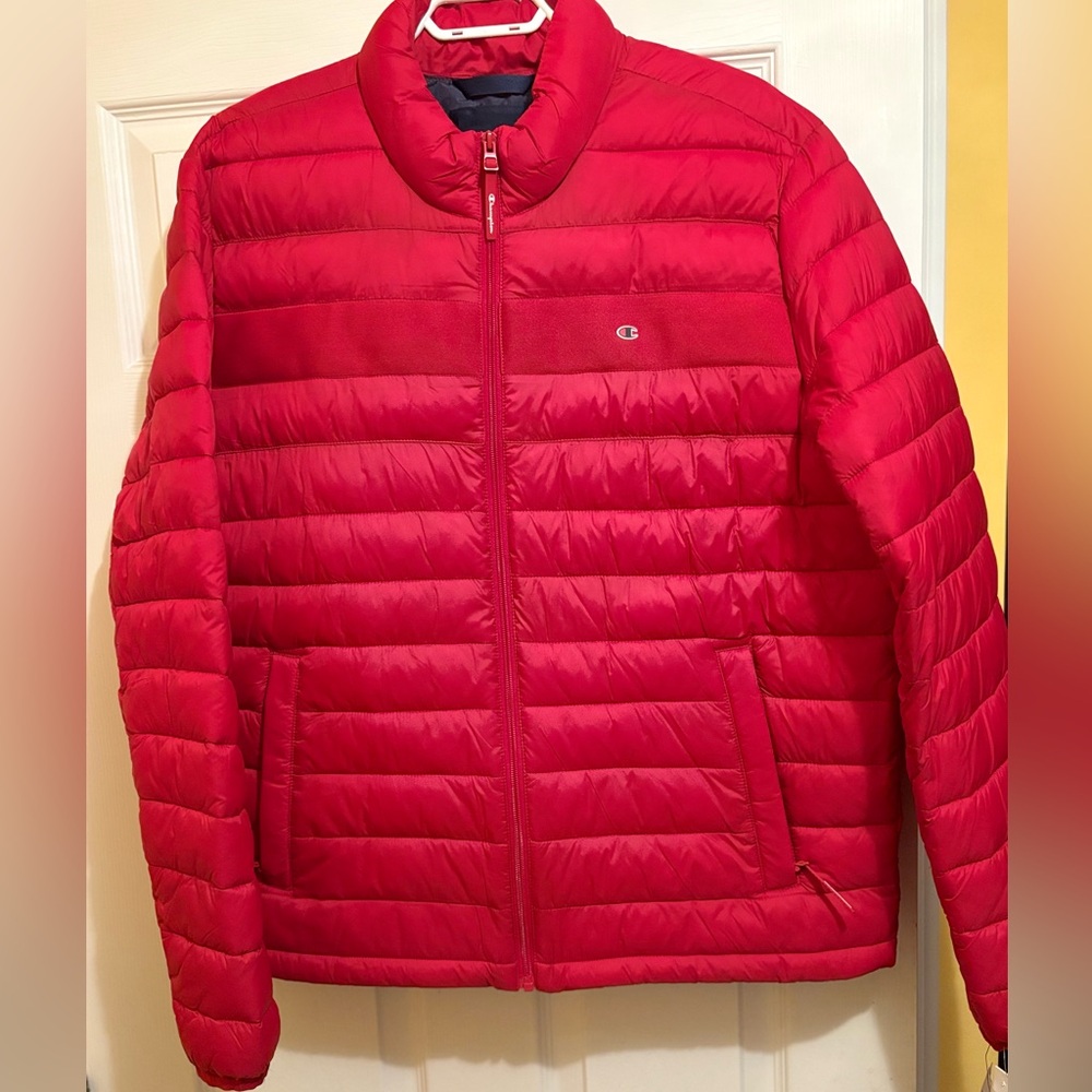 *50% Off* All Men’s Jackets (Champion Red Puffer Jacket)